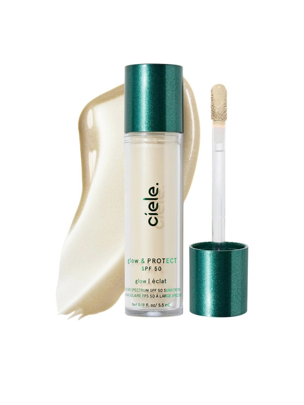 ciele glow & protect mineral spf 50+ liquid highlighter church gold 0.19oz/5.5mL